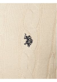 U.S. Polo Assn. Sweter MUP3791 Beżowy Regular Fit. Typ kołnierza: polo. Kolor: beżowy. Materiał: syntetyk #3