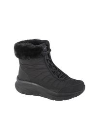 skechers - Buty do chodzenia damskie Skechers Dlux Walker Winter Solstice. Wysokość cholewki: za kostkę. Zapięcie: sznurówki. Kolor: czarny. Materiał: materiał, syntetyk. Szerokość cholewki: normalna. Sport: turystyka piesza