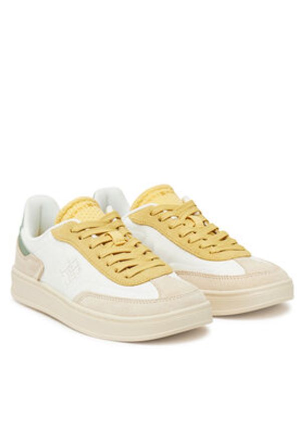 TOMMY HILFIGER - Tommy Hilfiger Sneakersy Th Heritage Sneaker FW0FW08643 Biały. Kolor: biały. Materiał: zamsz, skóra