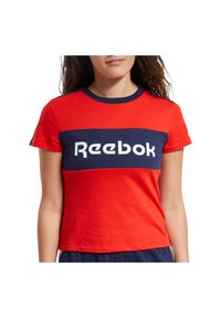 Koszulka damska Reebok Training Essentials Linear Logo FT0899. Materiał: materiał, dzianina, skóra, bawełna, poliester. Sport: fitness #4