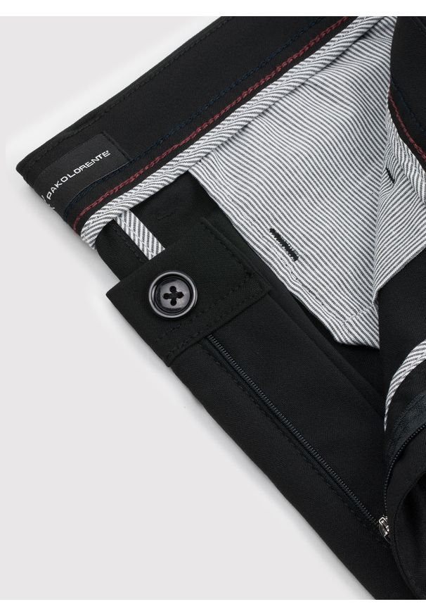 Pako Lorente - PAKO LORENTE – Męskie gładkie czarne spodnie P23SF-WX-003-C-S. Kolor: czarny. Materiał: poliester, elastan, wiskoza. Wzór: gładki