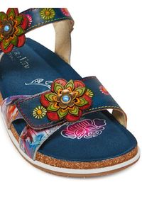 Laura Vita Sandały Brcyano 12 Granatowy. Kolor: niebieski. Materiał: skóra #4