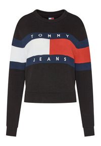 Tommy Jeans Sweter Center Flag DW0DW19335 Czarny Regular Fit. Kolor: czarny. Materiał: bawełna #6