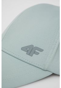 4f - 4F czapka kolor zielony gładka. Kolor: zielony. Wzór: gładki