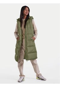 Pieces Bezrękawnik Bee 17117414 Khaki Regular Fit. Kolor: brązowy. Materiał: syntetyk. Długość rękawa: bez rękawów