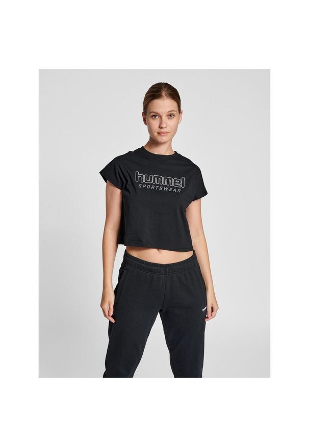 Damski crop top Hummel Legacy June. Kolor: czarny