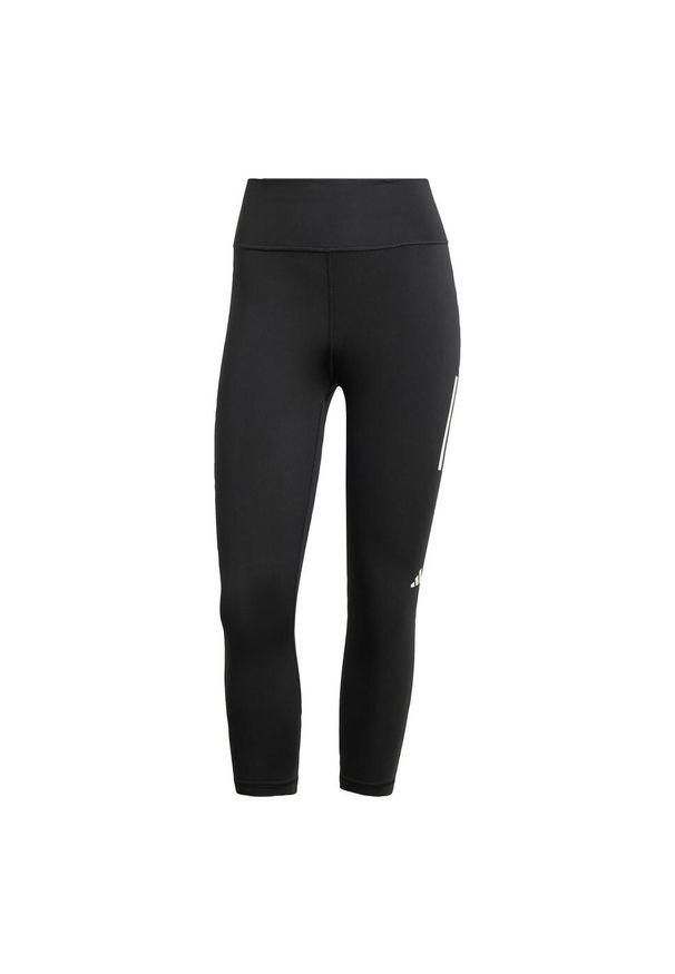 Adidas - Legginsy Own the Run 3/4. Kolor: czarny. Materiał: materiał. Sport: bieganie