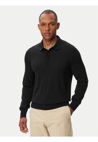 BOSS Polo H-Lancione 50565503 Czarny Regular Fit. Typ kołnierza: polo. Kolor: czarny. Materiał: wełna #1