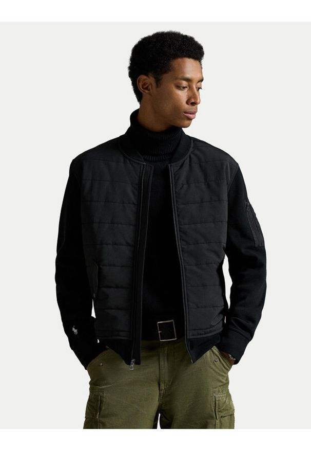 Polo Ralph Lauren Kurtka przejściowa 710981493001 Czarny Regular Fit. Typ kołnierza: polo. Kolor: czarny. Materiał: bawełna