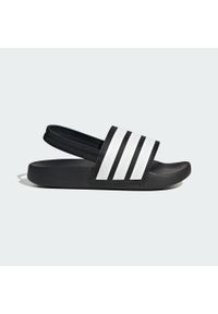 Adidas - Klapki adilette Estrap Kids. Kolor: czarny, biały, wielokolorowy. Styl: sportowy