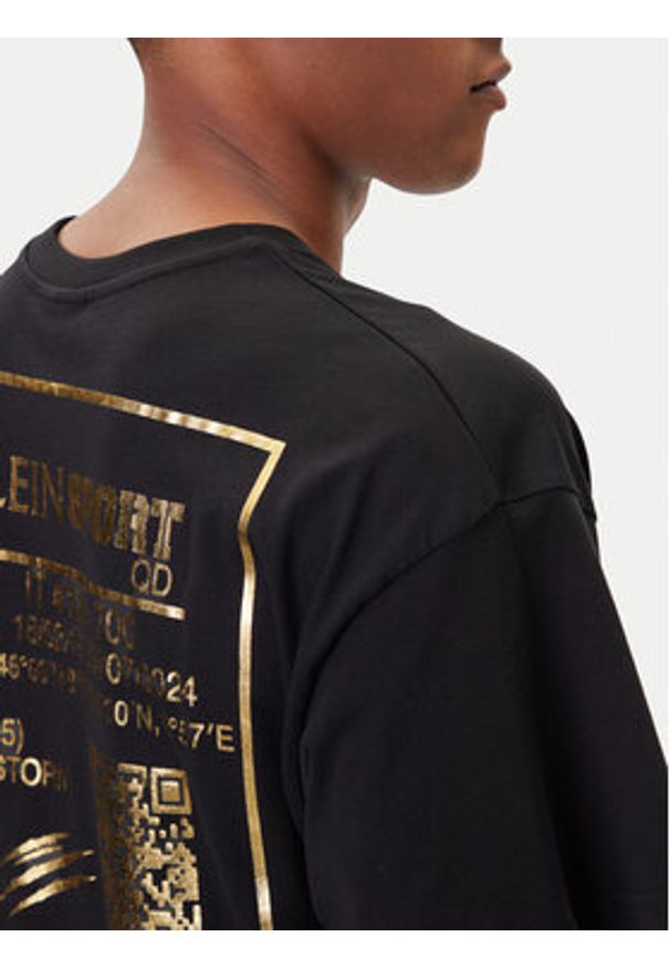 Plein Sport T-Shirt FAEC MTK8362 STE001N Czarny Loose Fit. Kolor: czarny. Materiał: bawełna. Styl: sportowy