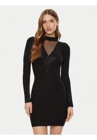 Guess Sukienka codzienna W5RK14 Z2Y50 Czarny Regular Fit. Okazja: na co dzień. Kolor: czarny. Materiał: syntetyk. Typ sukienki: proste. Styl: casual