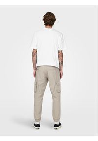 Only & Sons Spodnie materiałowe Cam 22016687 Beżowy Tapered Fit. Kolor: beżowy. Materiał: bawełna #5