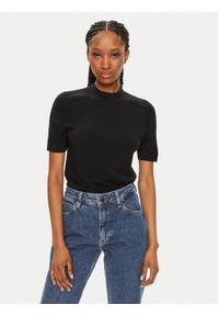Calvin Klein Sweter K20K207206 Czarny Regular Fit. Kolor: czarny. Materiał: wełna #1
