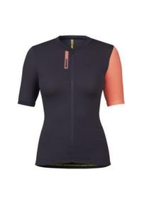 MAVIC - Damski jersey Mavic Essential. Kolor: niebieski, pomarańczowy, wielokolorowy. Materiał: jersey. Sport: kolarstwo