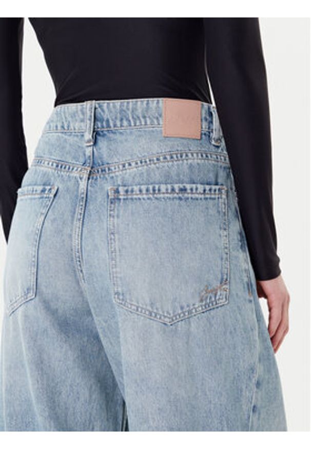 BOSS Jeansy C_Slouchy Pleated Mr 50542435 Niebieski Relaxed Fit. Kolor: niebieski