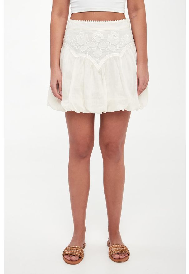 Twinset Milano - Spódnica mini bombka z haftem TWINSET. Wzór: haft
