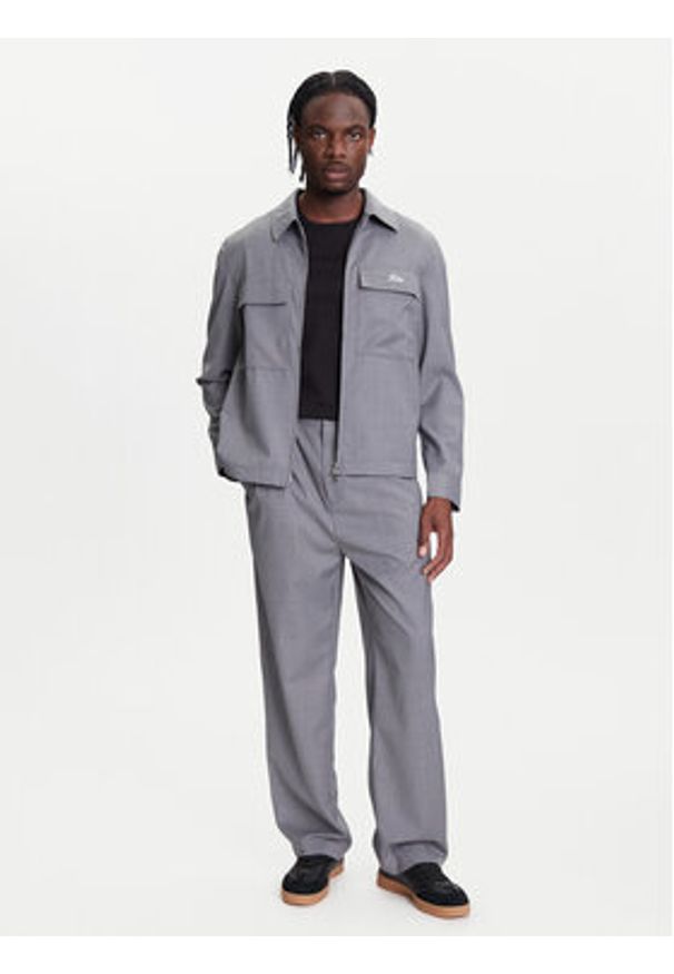 Kappa Spodnie materiałowe 62131TW Szary Regular Fit. Kolor: szary. Materiał: syntetyk