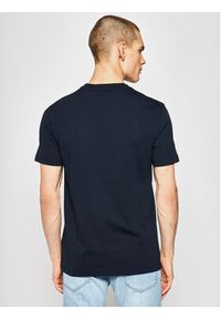 Calvin Klein T-Shirt Logo Embroidery K10K104061 Granatowy Regular Fit. Kolor: niebieski. Materiał: bawełna