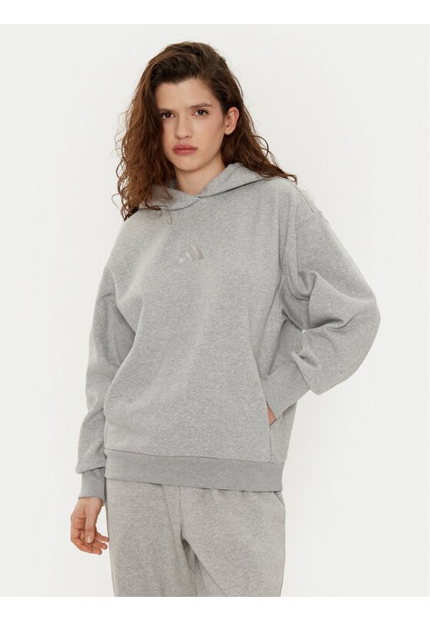 Adidas - adidas Bluza ALL SZN Fleece IY6760 Szary Loose Fit. Kolor: szary. Materiał: syntetyk, bawełna