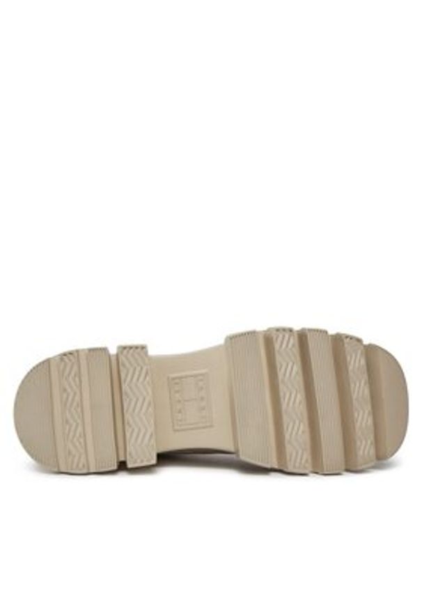 Tommy Jeans Trapery Tjw Chunky Leather Boot EN0EN02503 Beżowy. Kolor: beżowy. Materiał: skóra