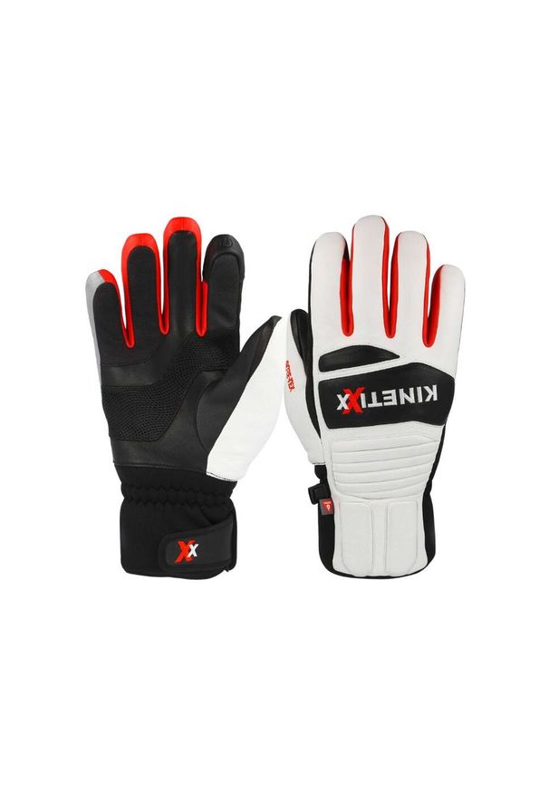 Rękawiczki narciarskie i snowboardowe męskie KINETIXX Bradly Glove GTX white. Kolor: czarny, biały. Sport: snowboard, narciarstwo