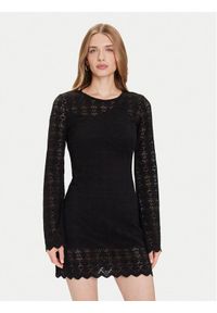 Guess Sukienka dzianinowa W5BK35 K1180 Czarny Slim Fit. Kolor: czarny. Materiał: syntetyk