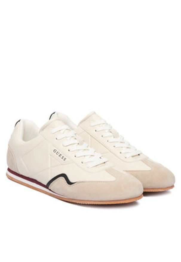 Guess Sneakersy FMPOL MELE12 Beżowy. Kolor: beżowy. Materiał: skóra