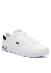 Lacoste Sneakersy Powercourt Logo 747SMA0082 Biały. Kolor: biały