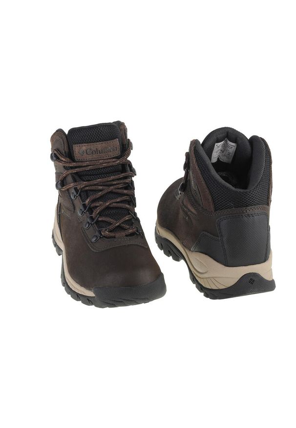 columbia - Buty do chodzenia damskie Columbia W Newton Ridge Plus. Wysokość cholewki: za kostkę. Zapięcie: sznurówki. Kolor: wielokolorowy. Materiał: materiał, skóra. Szerokość cholewki: normalna. Styl: sportowy