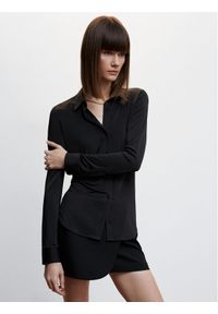 mango - Koszula Mango. Kolor: czarny. Materiał: syntetyk #1