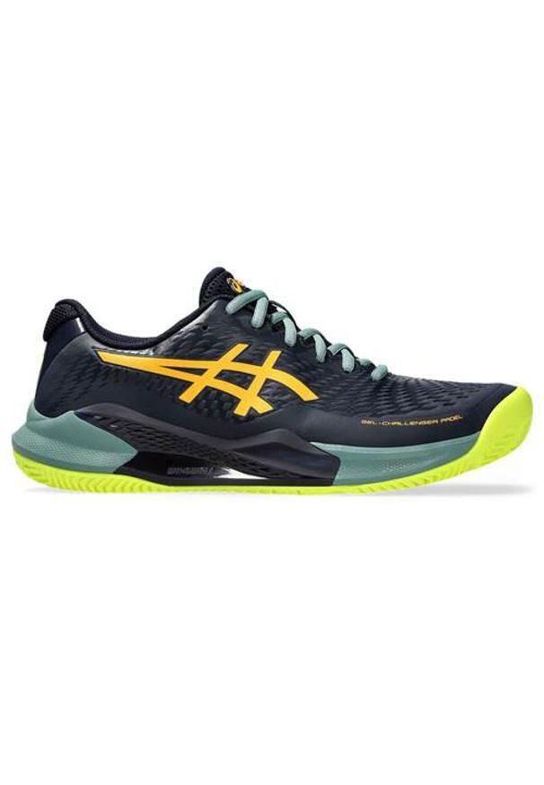Buty do tenisa męskie Asics Gel-challenger 14. Zapięcie: sznurówki. Kolor: pomarańczowy, wielokolorowy. Materiał: materiał, syntetyk, tkanina. Szerokość cholewki: normalna. Sport: tenis
