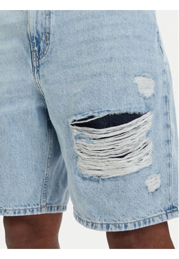 Karl Lagerfeld Jeans Szorty jeansowe B2M10139 Niebieski jasny Relaxed Fit. Kolor: niebieski. Materiał: bawełna