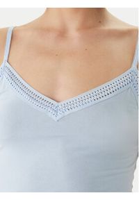 Morgan Top 192-BARBA.N Błękitny Slim Fit. Kolor: niebieski. Materiał: wiskoza #2