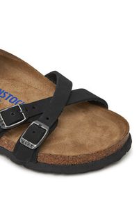 Birkenstock Sandały Kumba 1029526 Czarny. Kolor: czarny. Materiał: skóra, nubuk