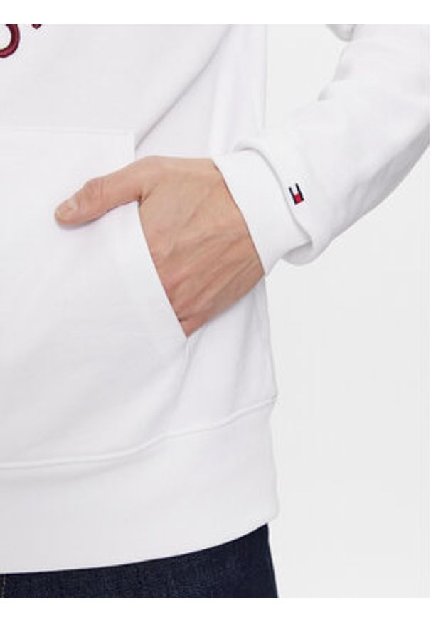 TOMMY HILFIGER - Tommy Hilfiger Bluza Big Icon MW0MW33650 Biały Regular Fit. Kolor: biały. Materiał: bawełna