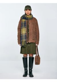 Big-Star - Sukienka damska mini z wiskozy z ozdobnymi guzikami khaki Dilara 303. Kolor: zielony. Materiał: wiskoza. Styl: elegancki. Długość: mini #5