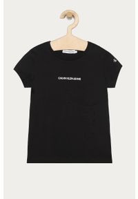 Calvin Klein Jeans - T-shirt dziecięcy 104-176 cm. Okazja: na co dzień. Kolor: czarny. Materiał: bawełna, dzianina. Wzór: nadruk. Styl: casual #1