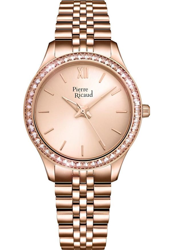 Zegarek damski Pierre Ricaud P22064.911RQZ różowe złoto. Kolor: złoty, wielokolorowy, różowy