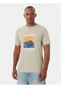 Quiksilver T-Shirt Feel The Outside EQYZT08004 Beżowy Regular Fit. Kolor: beżowy. Materiał: syntetyk #1