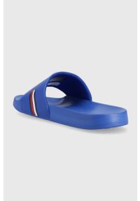 TOMMY HILFIGER - Tommy Hilfiger klapki CORPORATE FLAG POOL męskie kolor niebieski FM0FM04613. Kolor: niebieski. Materiał: tworzywo sztuczne #4