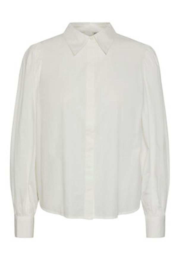 YAS Koszula 26030881 Biały Regular Fit. Kolor: biały. Materiał: bawełna