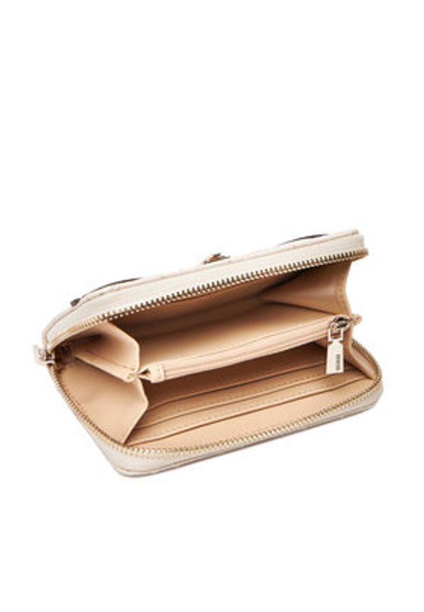 Guess Duży Portfel Damski Idra Slg SWGG81 57140 Beżowy. Kolor: beżowy. Materiał: skóra