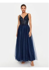 Swing Sukienka wieczorowa 5AD19900 Granatowy Regular Fit. Kolor: niebieski. Materiał: syntetyk. Styl: wizytowy