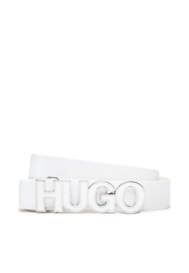 Hugo Pasek Damski Zula Belt 3.5Cm N 50462041 10199089 01 Biały. Kolor: biały. Materiał: skóra