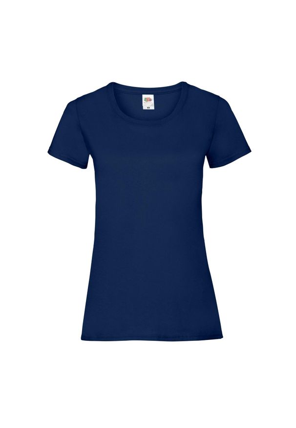 FRUIT OF THE LOOM - Koszulka Damska Valueweight. Kolor: niebieski. Sport: turystyka piesza