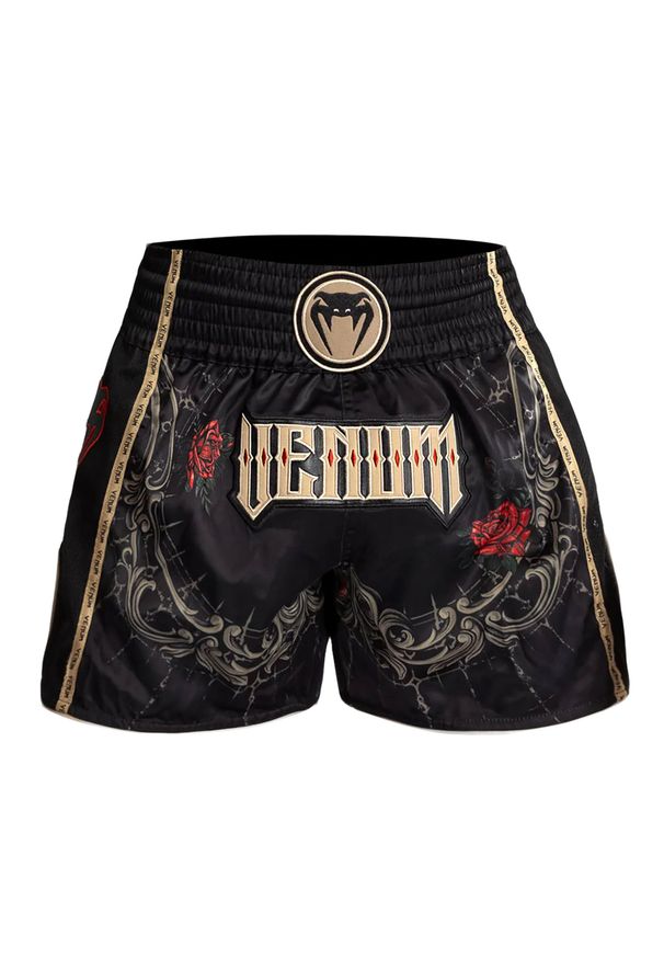 VENUM - Spodenki treningowe męskie Venum Santa Muerte 5.0 Muay Thai Shorts. Kolor: czarny