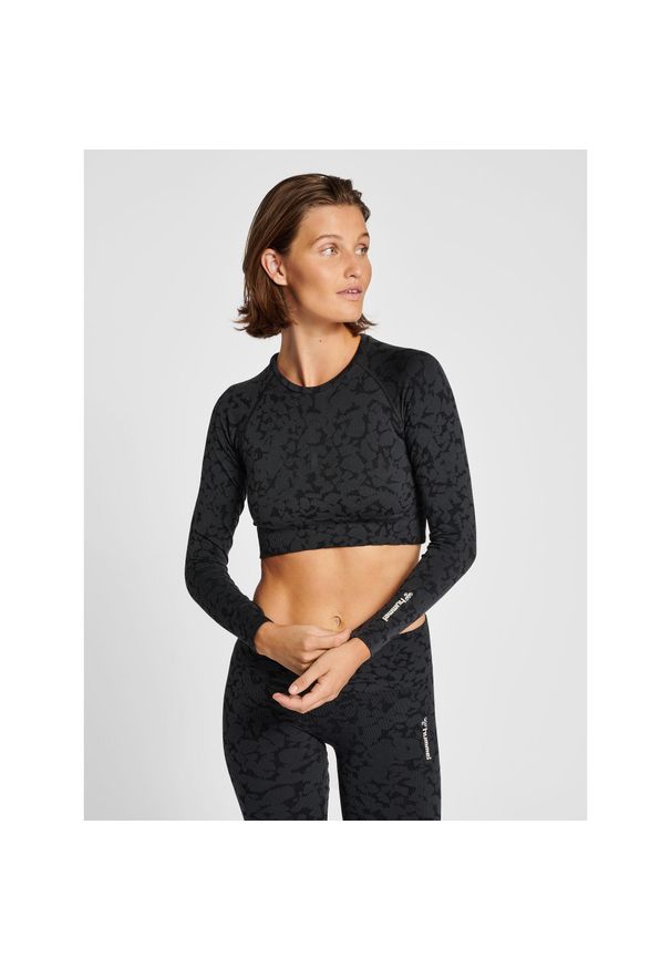 Damski bezszwowy crop top Hummel Mt Pi. Kolor: czarny. Sport: fitness