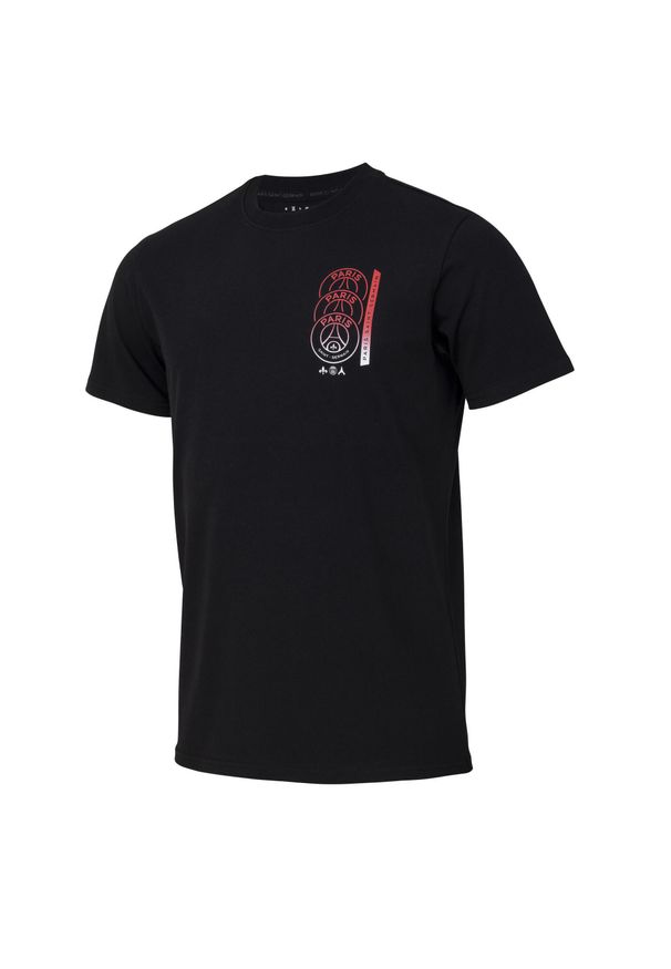 PARIS SAINT GERMAIN - Koszulka męska PSG. Kolor: czarny. Sport: piłka nożna