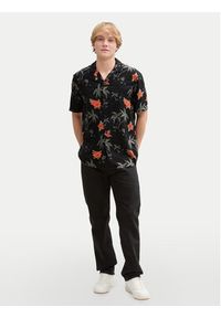Tom Tailor Denim Koszula 1045191 Czarny Relaxed Fit. Kolor: czarny. Materiał: len, wiskoza #4